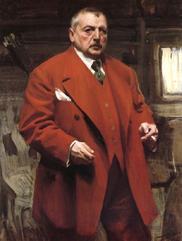 Anders Zorn Self-portrait in red oil painting image
